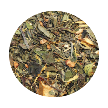 Grøn/hvid Æble/appelsin